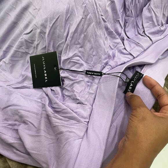 JLUXLABEL Lilac Devyne Wide-Leg Pants XXL NWT | Flowing High-Waist Dressy Look - Picture 5 of 7